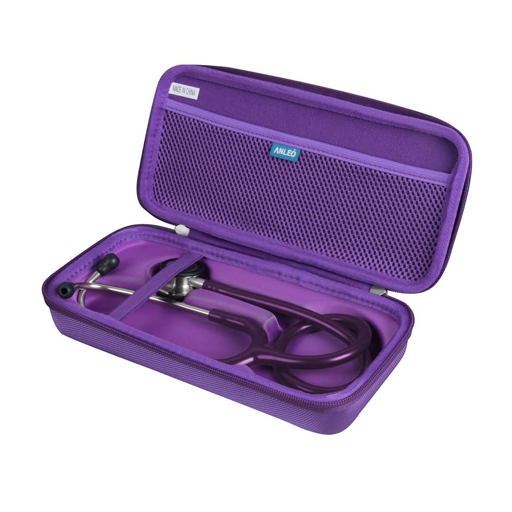 Housse stéthoscope 3M Littmann Classic III boîtier rigide violet de rangement