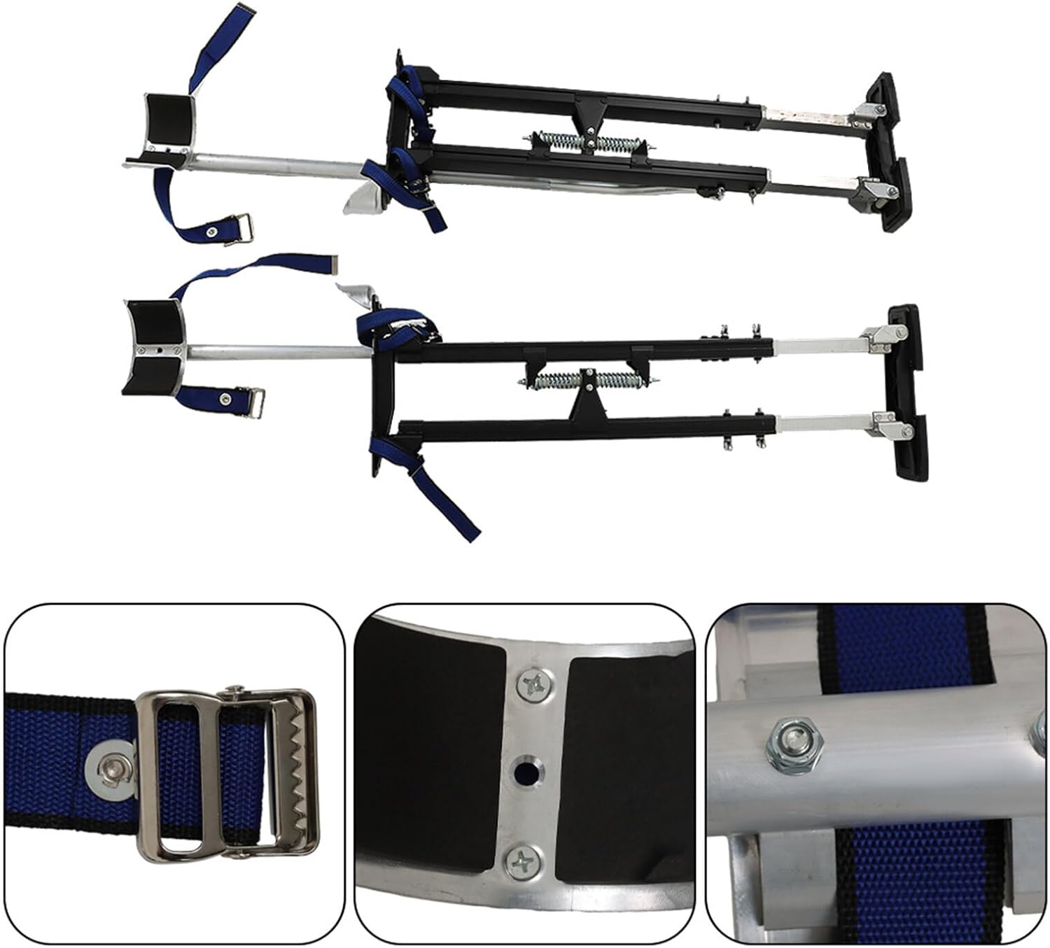 36-48 Inch Aluminum Alloy Stilts Drywall Stilts Adjustable Heights Stilts Black for for or Cleaning