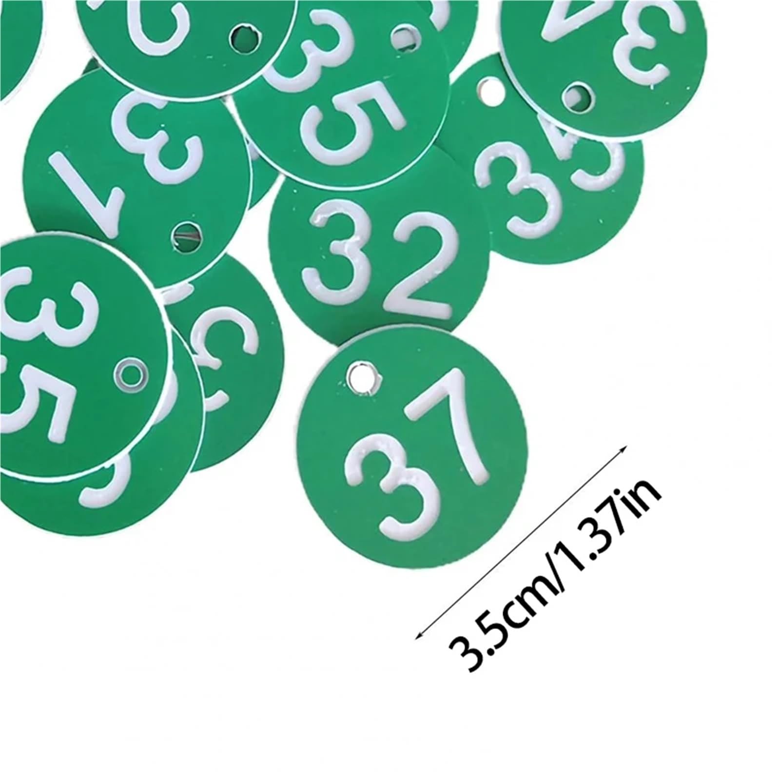Plastikowe zawieszki z numerami Cyfrowy brelok do kluczy Wielokolorowy 100 szt. 1-100(Color 4)