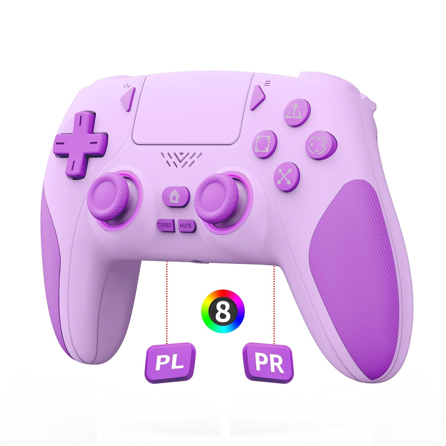 Kamylorus Wireless Controller for PS-5 PC, Hall Effect Controller with Paddles, Dual Vibration, Marco/Turbo Function, 3.5Mm Audio Jack, 6-Axis Motion Control,1000Mah Battery,Speaker - Amazon product rated Grade B