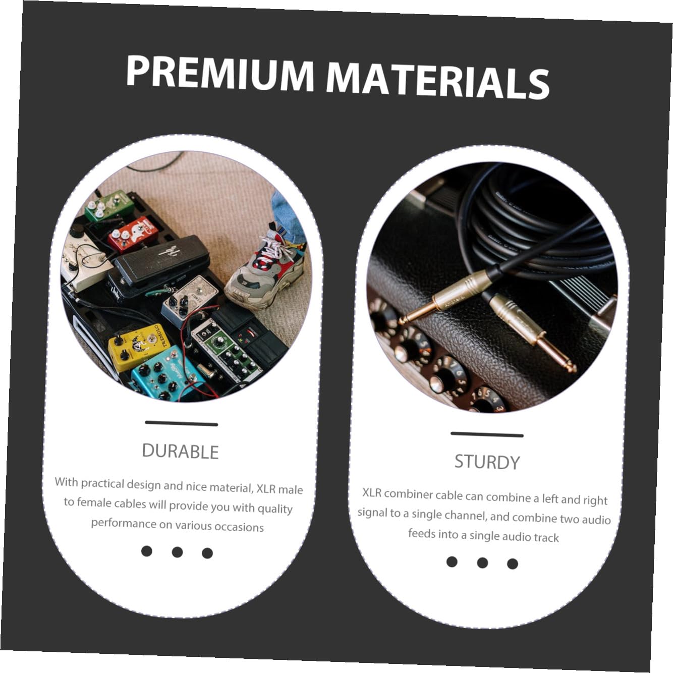 NUOBESTY 4 Stück Xlr Splitter Kabel Förmiger Adapter für Mikrofon Männlich zu Weiblich für Bühnenbeleuchtung Musikinstrumente Hohe Geräuschunterdrückend Kompatibel mit Professionellen