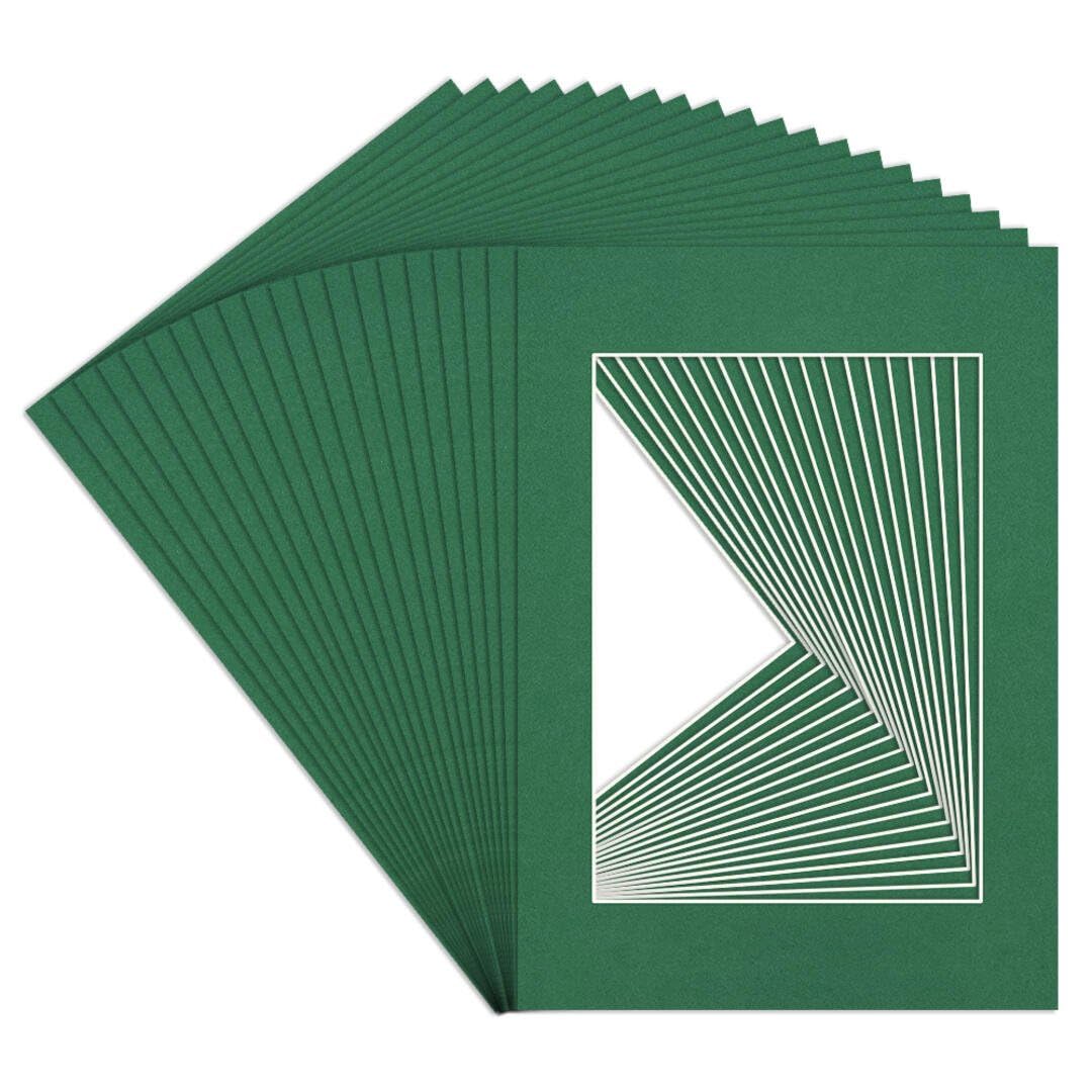 Procut Global A1 Emerald Picture Mounts to Fit A2 Aperture - Precision Cut Cardboard Photo Mount - Ideal for Frames, Prints, Artwork & Certificates - Sizes & Colours Available - 20 Pack