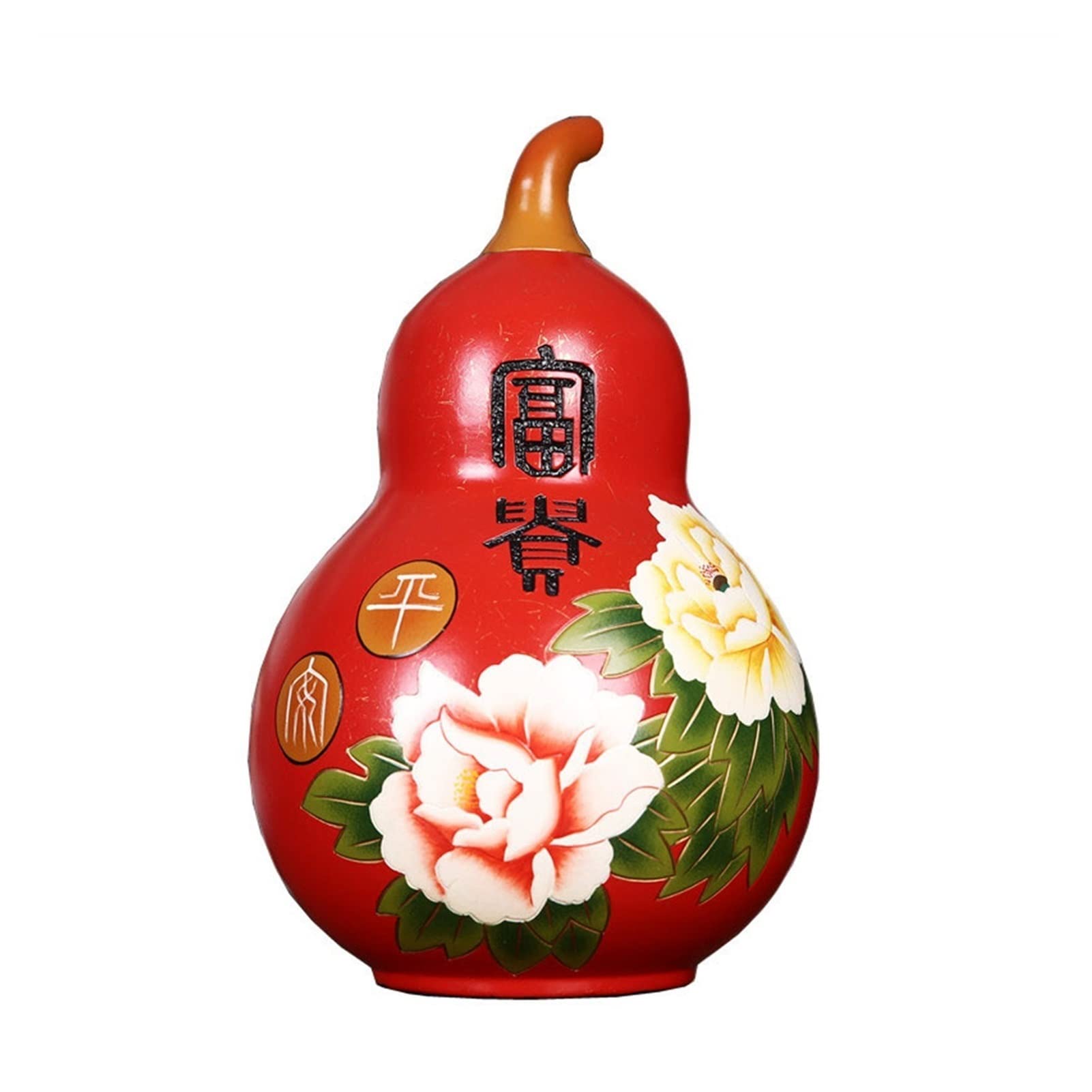 Aottsd A Gourd Resin Figurine Lucky New Year Bookshelf Desktop Home Decor Color