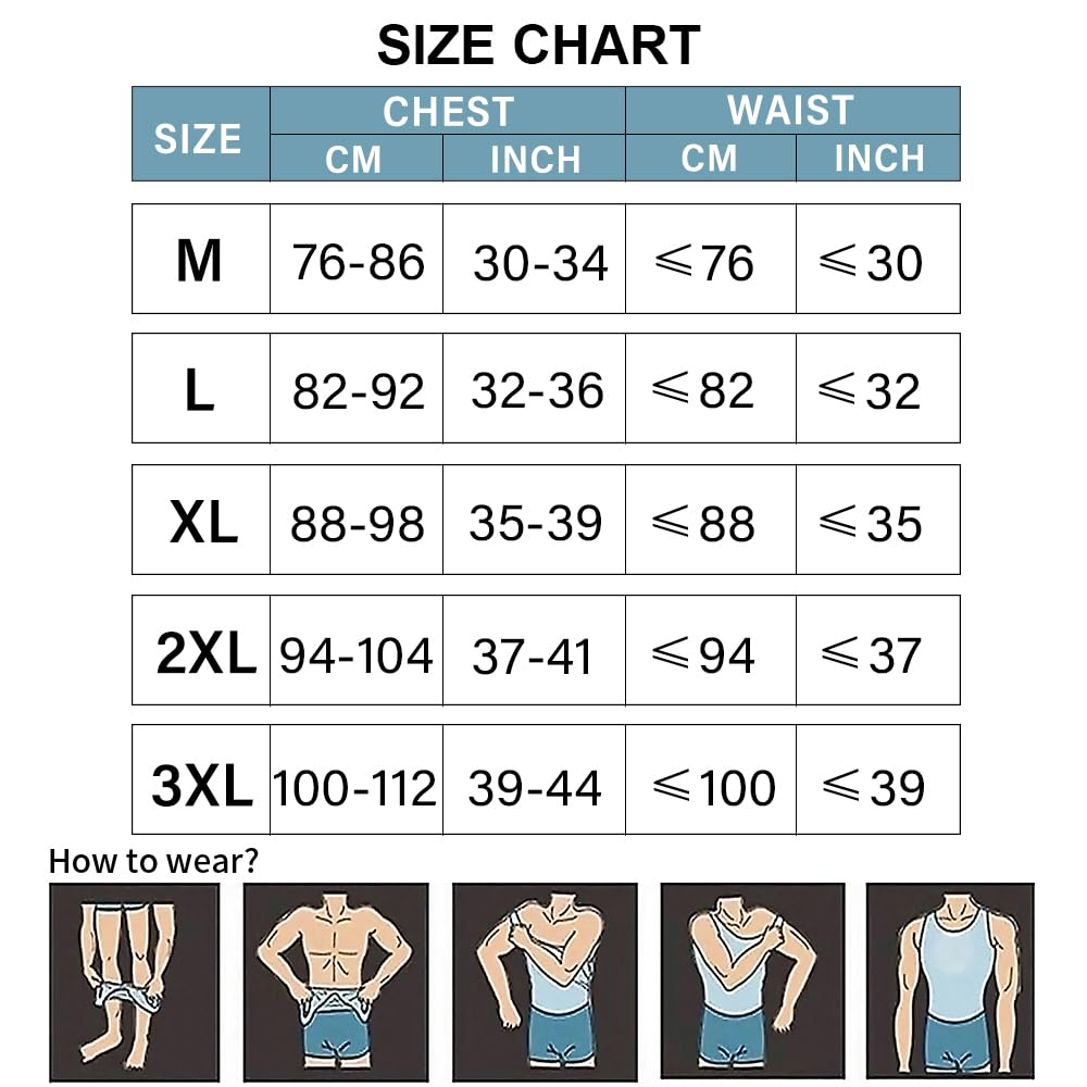 HANERDUN Débardeur Gainant pour Hommes sans Manches Chemise Minceur Compression Abdo Contrôle Faire Le Ventre Plat