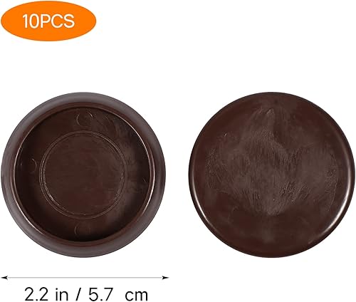 Miniatura 2 de Tofficu 10 piezas redondas para muebles con ruedas para muebles, posavasos antideslizantes para muebles, protectores de suelo para cama, sofá,
