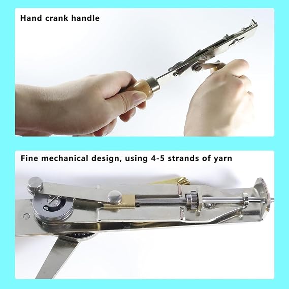 Manual Tufted Gun Tool for DIY Rug and Carpet Sewing, Includes Threader, Pile Height 1cm, Ideal for Repairing Fabrics and Crafting Sofa Cushions