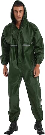 Motorcycle Biker Waterproof Full Body One Piece Rain Suit Lightweight Reflective Overalls Rainwear for Men Women