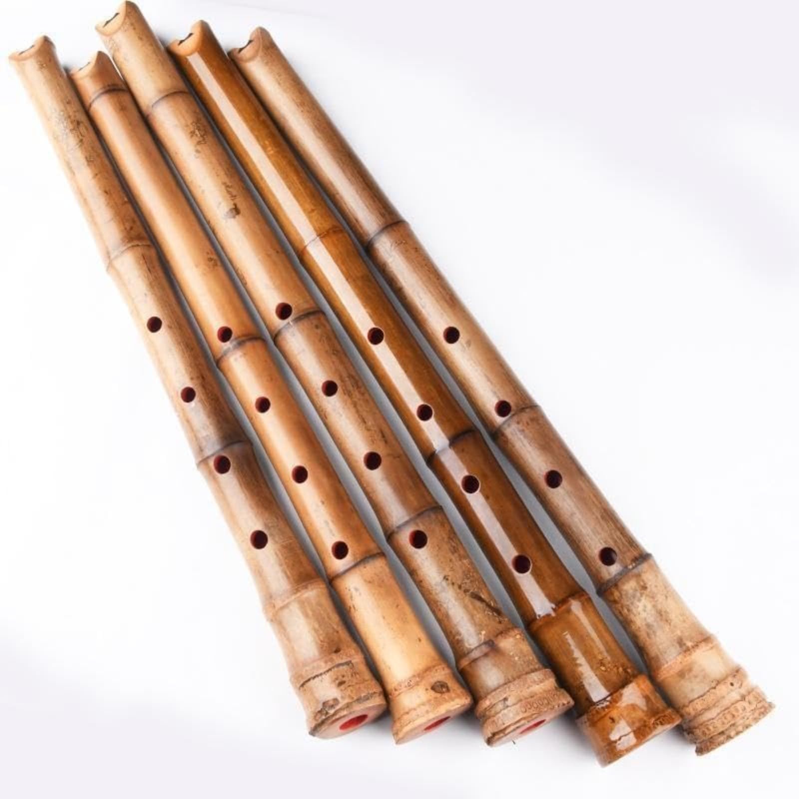 1,8 Shakuhachi Pentatonische Bambusflöte Zen-Instrument für Shakuhachi-Mundstück mit Wurzelende und natürlichem Rand. D-Rohr in G
