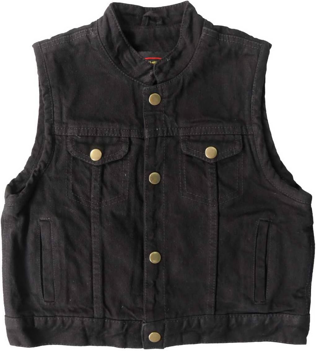 Hot Leathers VSK1004 Kids Toddler Black Denim Biker Vest