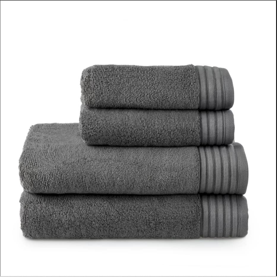 AllswellLuxe 5 Piece Towel Set I 1 Bath Towels 2 Hand Towels 2 Washcloths I Super Soft and Absorbent I 600 GSM 100% Egyptian Cotton Towels for Bathroom and Spa I