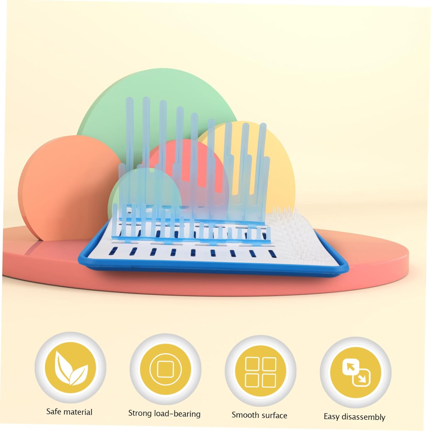 Portable Bottle Drying Rack with Drainer Tray Travel Friendly Storage for Bottles Mugs and Cups Easy to Clean and Scratch Design