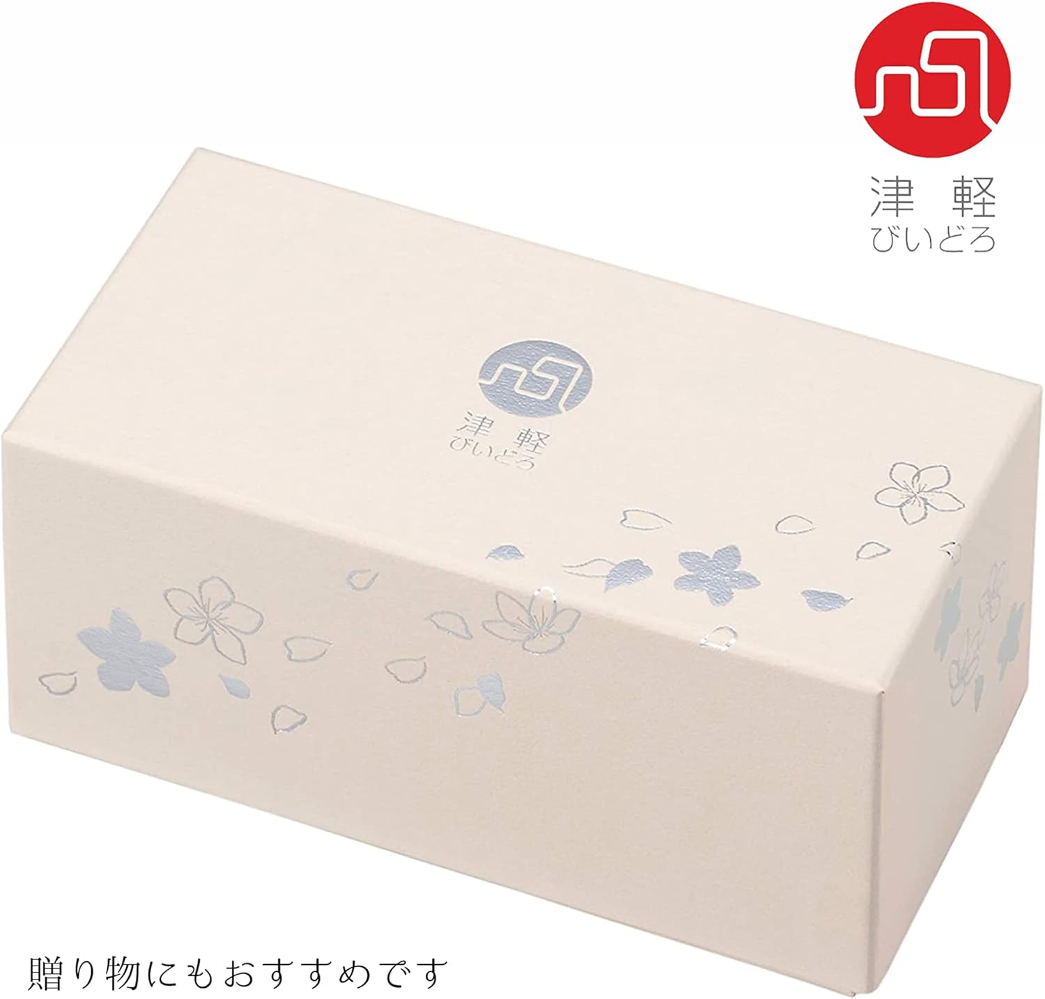 Aderia Tsugaru Vidro Glasses, Pink, Blue, Cherry Blossom Glasses, Pair Set, Gift Box, Made in Japan (Sake Cup)