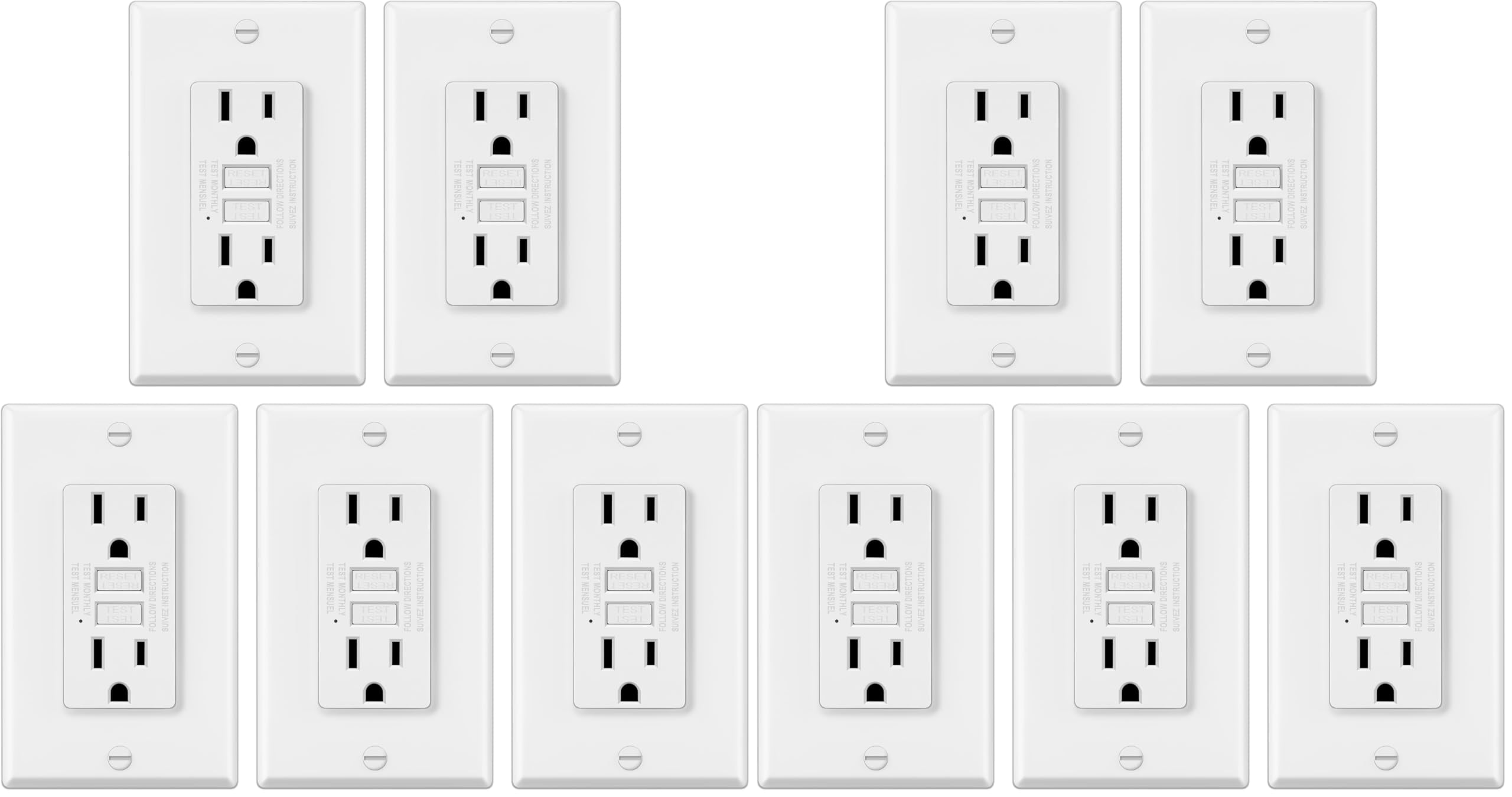 ELECTECK GFCI Outlets - 5 Pack, ETL Listed -8
