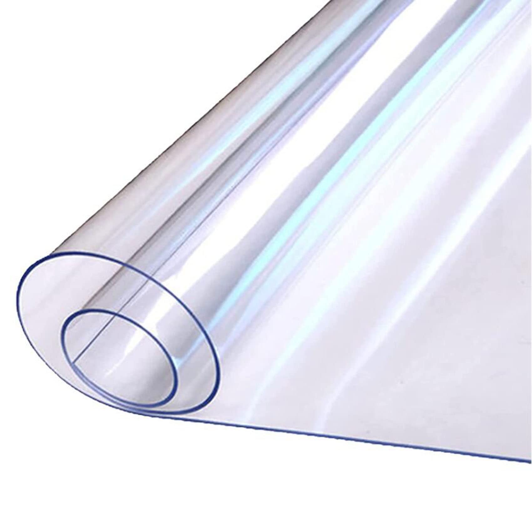 Tapis de Protection de Sol rectangulaire Transparent en PVC de 1,5 mm pour la Maison, Le Bureau, l'étude, Le Sol en Bois, Protecteur de Sol en PVC Transparent Transparent, 160/170/180/190 cm