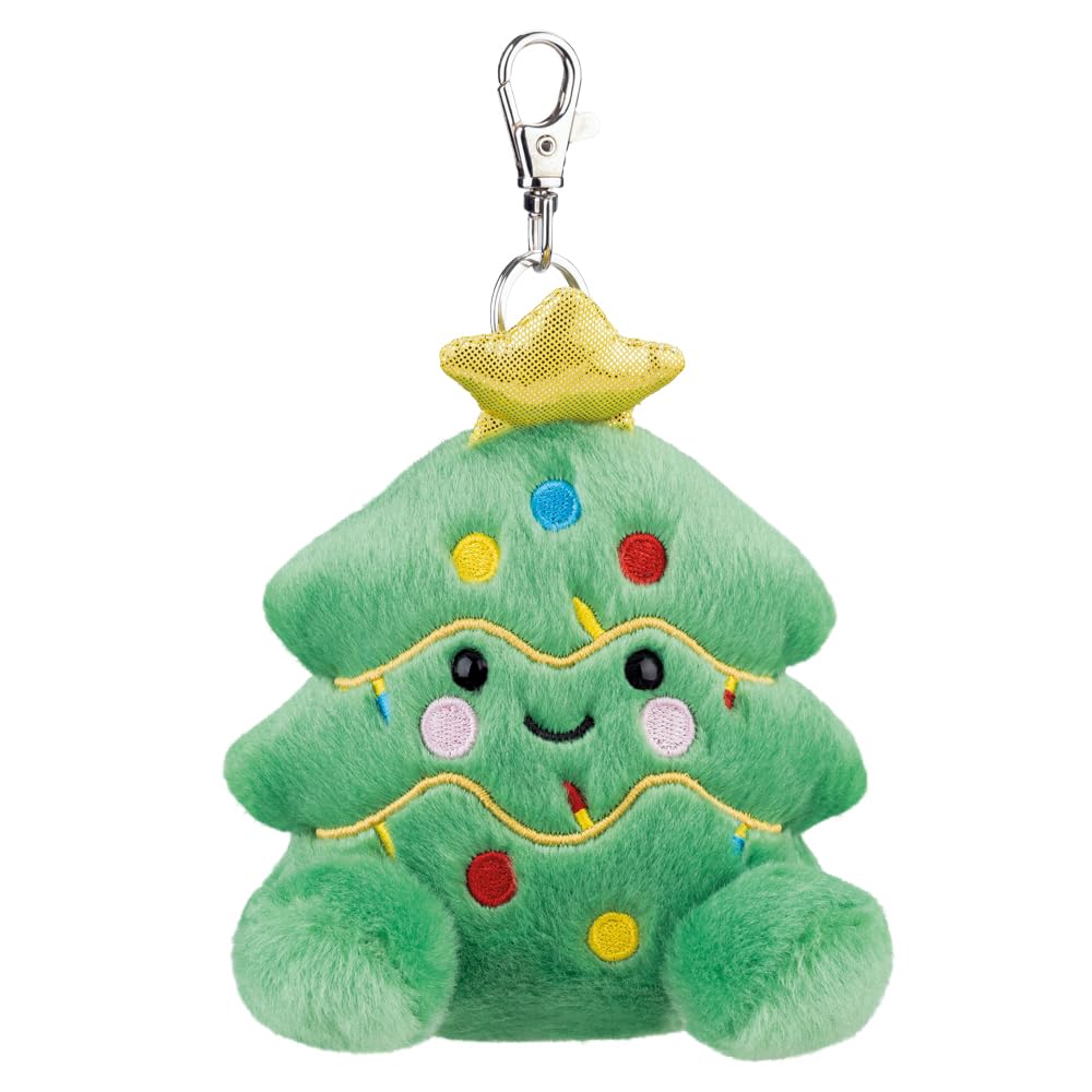 AURORA- 61675- Palm Pals Douglas Christmas Clip-On 10cm Soft Toy - Fun Collectable Plush for Kids and Adult Collectors - Perfect for Christmas Decorations and Gifts - Green