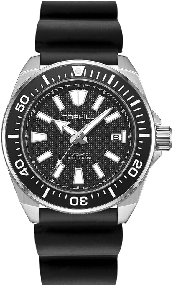 TOPHILL Pro Dive Watches for Men 43.5mm 30Bar Diver Watch NH35 Automatic Mechanical Sapphire Luminous Diving Waterproof Wrist Watch TD008G