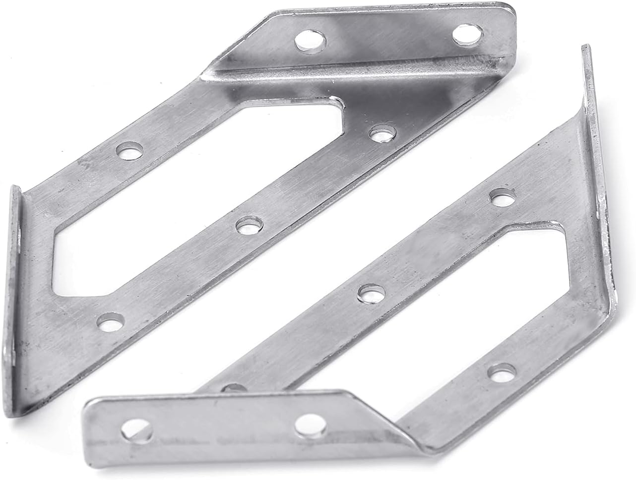 2Pcs Trapeziform Angle Brackets Stainless Steel Multifunction Corner Brace Bracket Fastener for Furniture Cupboard Storage Box