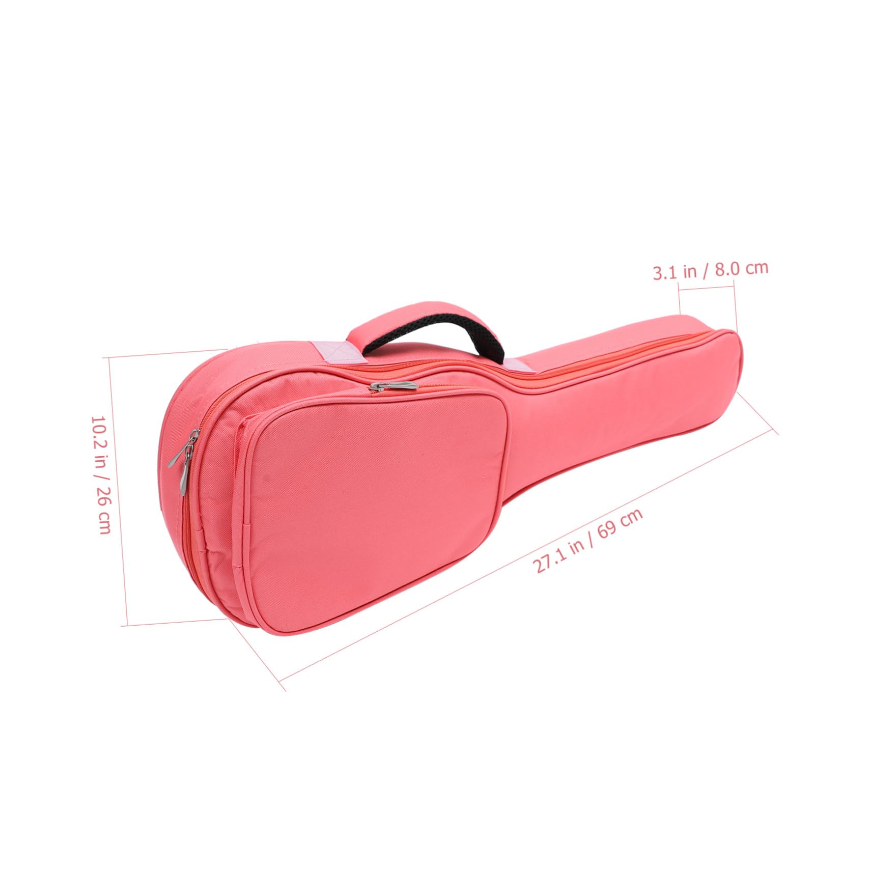 Funda Acolchada para Ukelele Portátil de Lona Oxford Rosa 26/27 Pulgadas