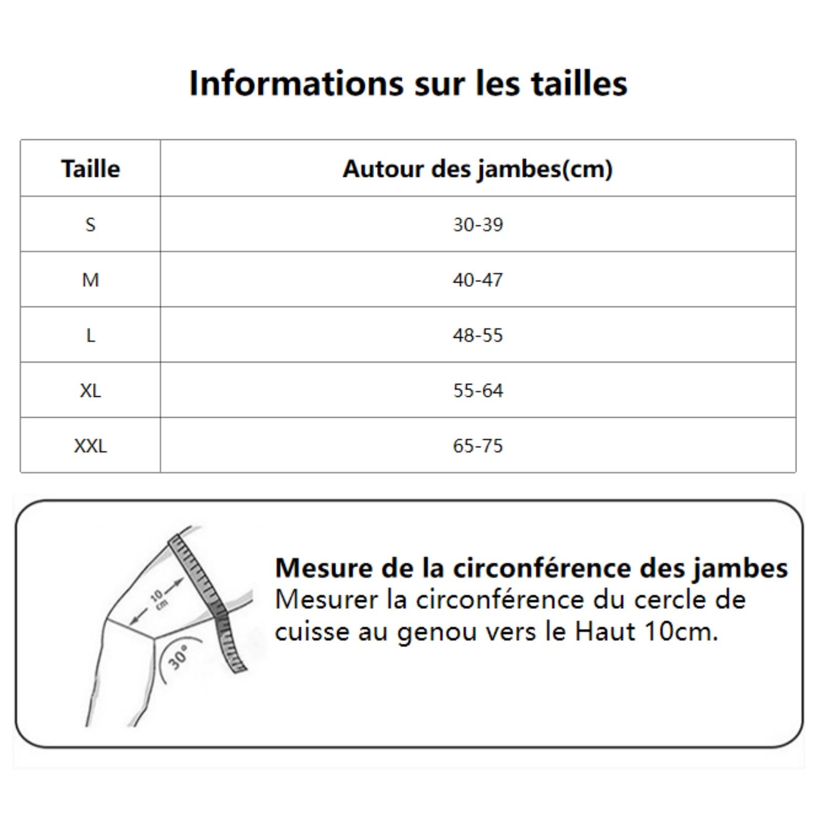Sameo Genouillère De Soutien En Bambou – Sport, légère, respirante, stabilisateurs latéraux (Gris,3XL,1 Paire)