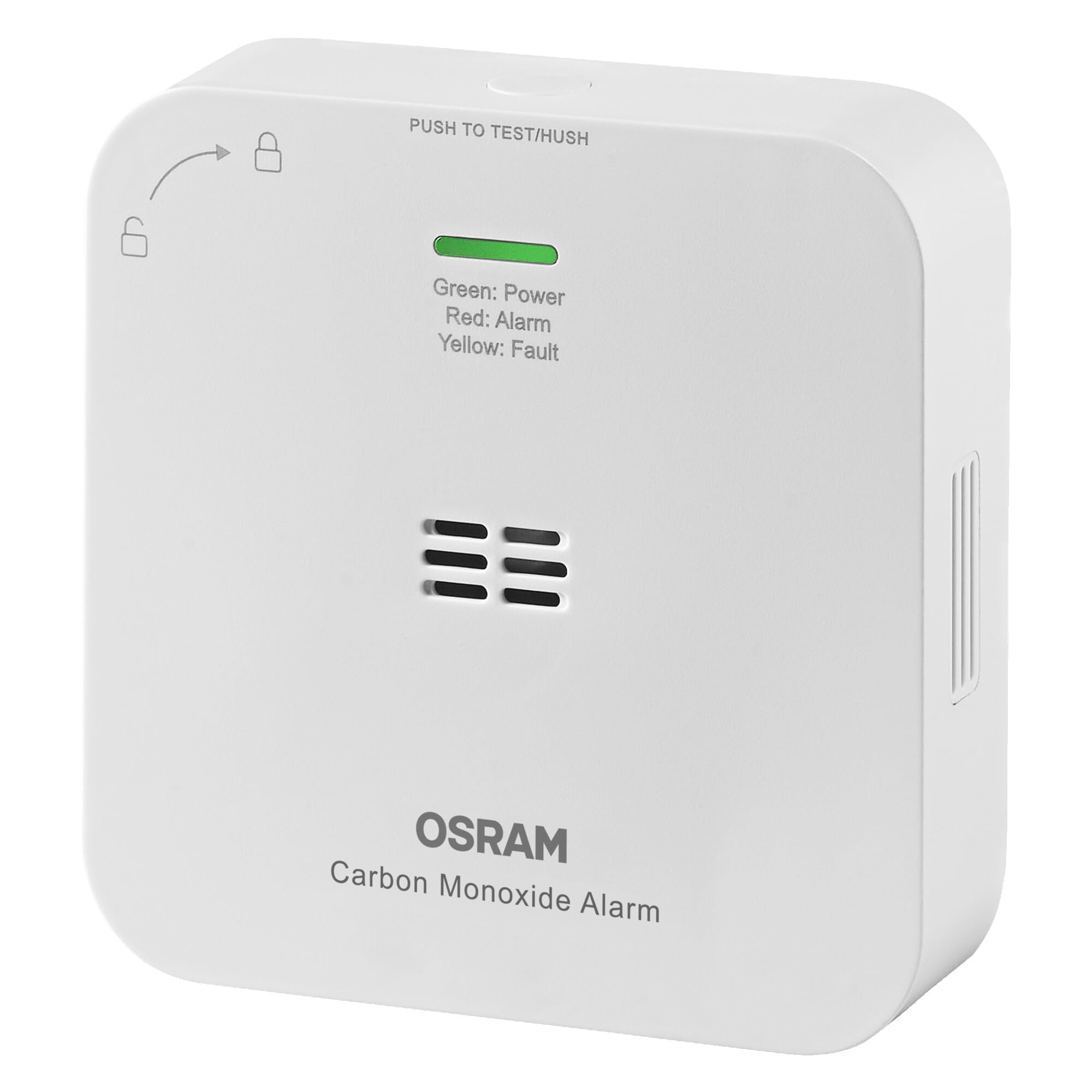 OSRAM SMART+ WiFi Kohlenmonoxidmelder in Weiß, 1er-Pack, EN 50291, IP20-Schutz, für den Innenbereich geeignet