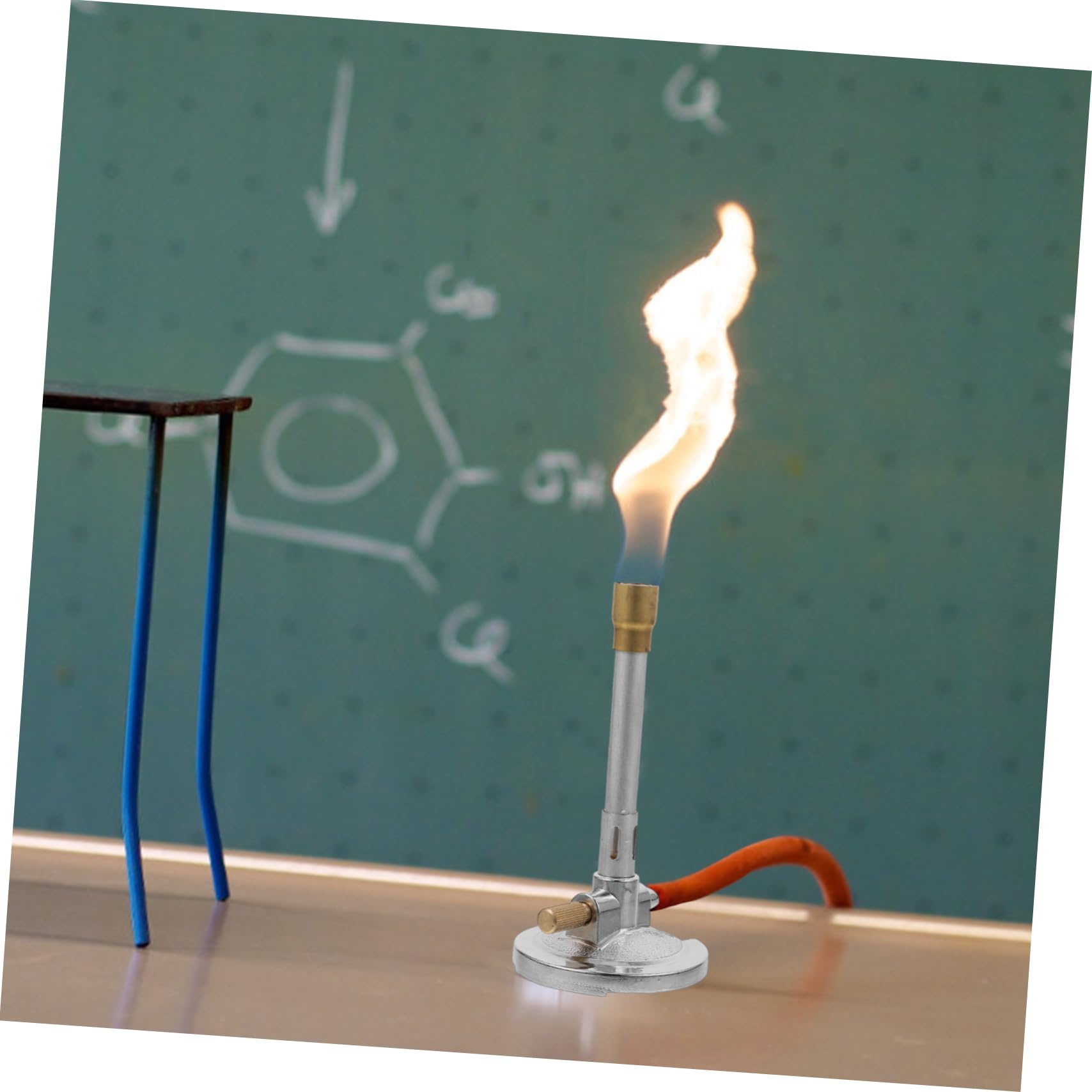 Alipis Becco Bunsen a Gas Propano Naturale, Bruciatore in Lega Di Zinco Con Regolazione Sicura Del Flusso e Stabilizzatore Di Fiamma, Dispositivo Antiribaltamento Per Uso Laboratorio e Riscaldamento