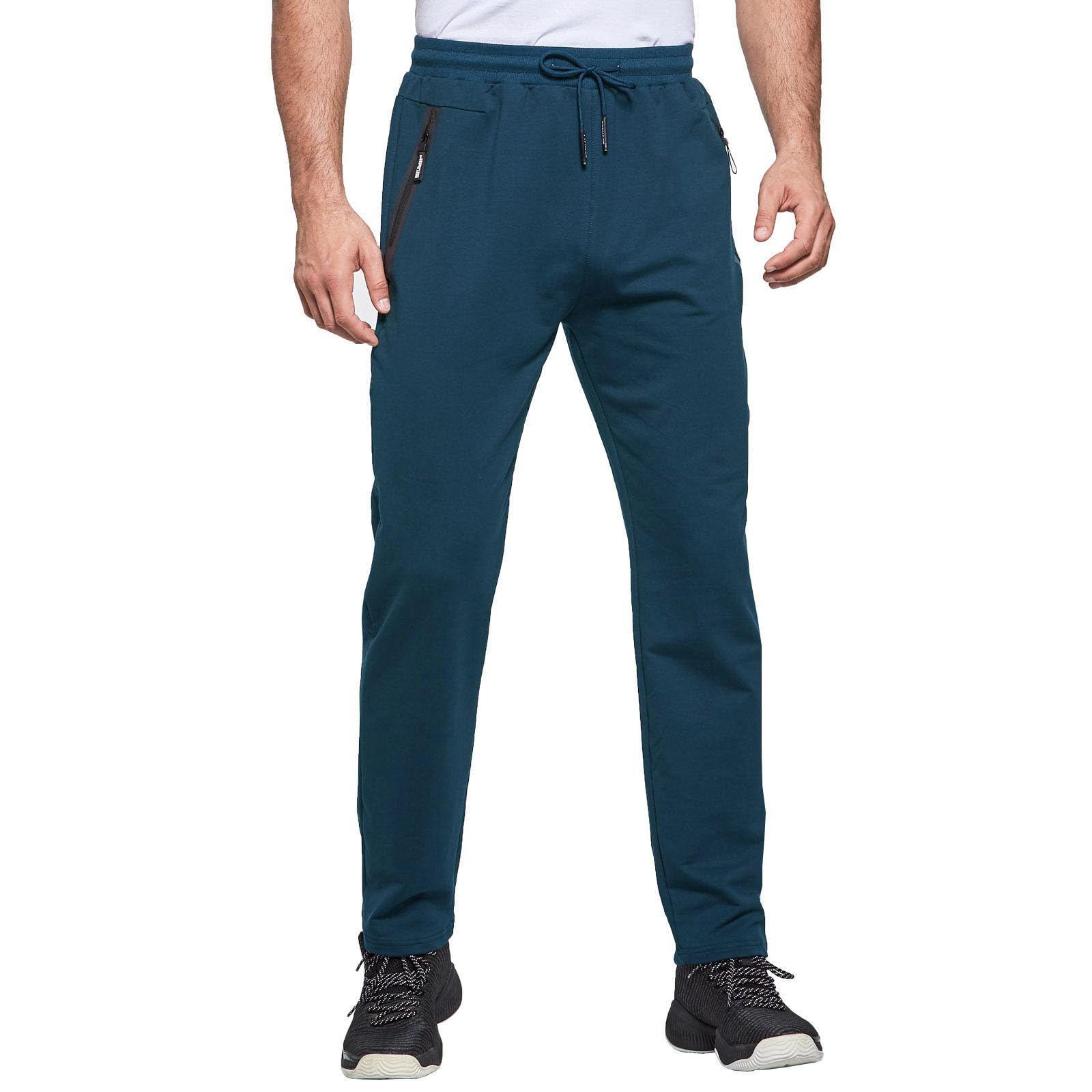 JustSun Pantaloni Tuta Uomo Sportivi con Tasche Zip