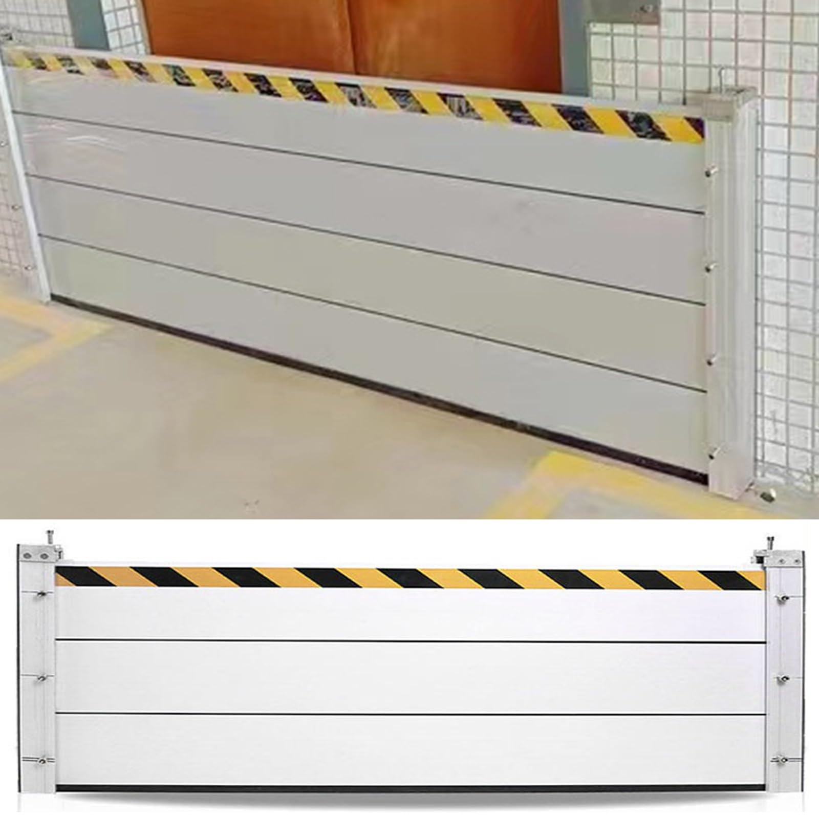 Barrera de control de inundaciones reutilizable Generic, placa deflectora larga de prevención de agua para pasajes subterráneos, puertas de sótano, varios tamaños disponibles (2.6-13 pies)