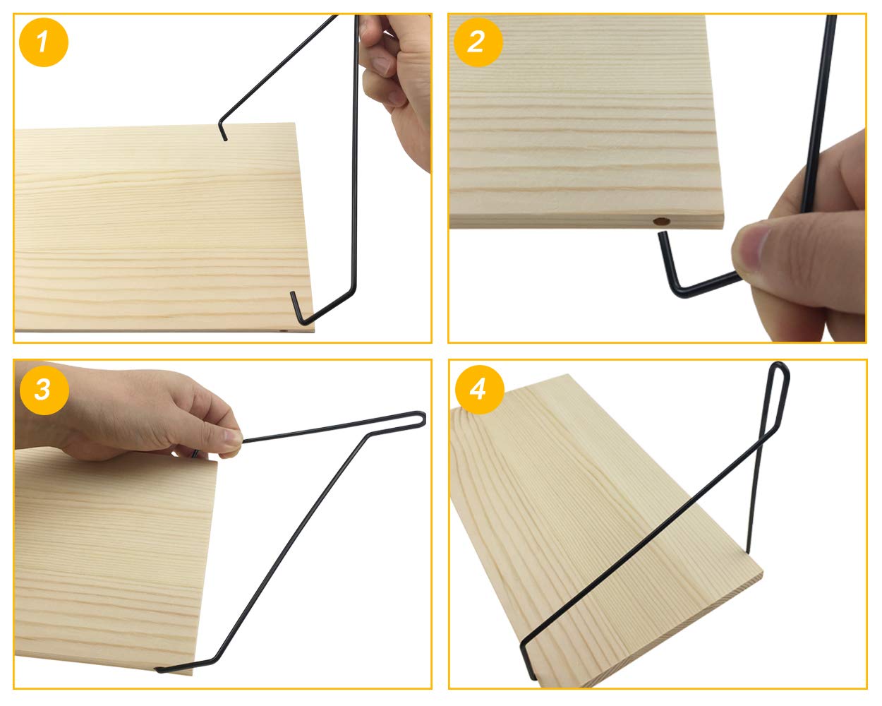 QsQueen Floating Shelves Set of 3 Rustic Solid Wood Floating Shelf Wall Storage Shelves for