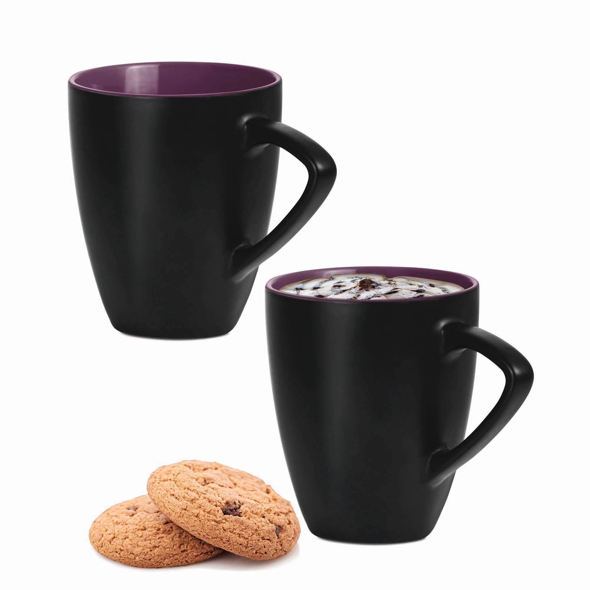 Treo by Milton Delta Ceramic Mug, Set of 2, 280 ml Each, Black | Coffee Mug | Tea | Milk | Smoothies | Microwave Safe | Dishwasher Safe | Easy to Handle | Glossy Finish (B0CMTFKX1M) Amazon Price History, Amazon Price Tracker