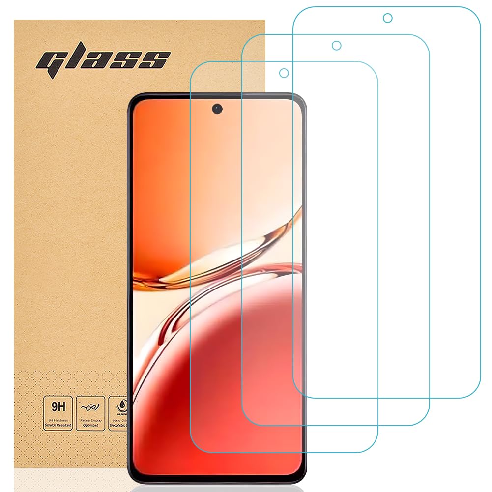 iVoler Vetro Temperato per Oppo Reno 12F 4G / 5G / Oppo Reno 12 FS 4G / 5G, 2 Pezzi Pellicola Protettiva con 2 Pezzi Pellicola Fotocamera, Durezza 9H, Anti Graffio, HD