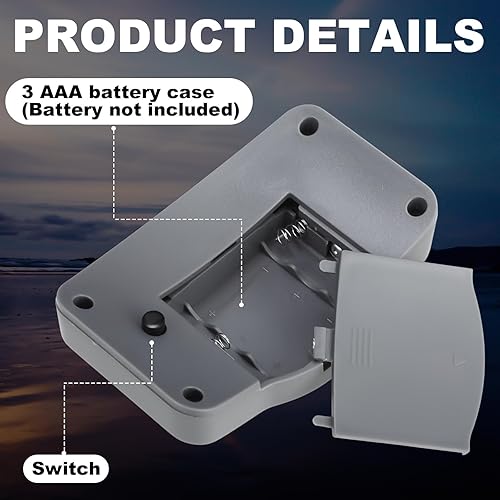 Miniatura 3 de Mudder 2 piezas de clip de luz para sombrero, 11 luces LED para sombrero con clip, lámpara de ala alimentada por batería, gris, impermeable, ultra