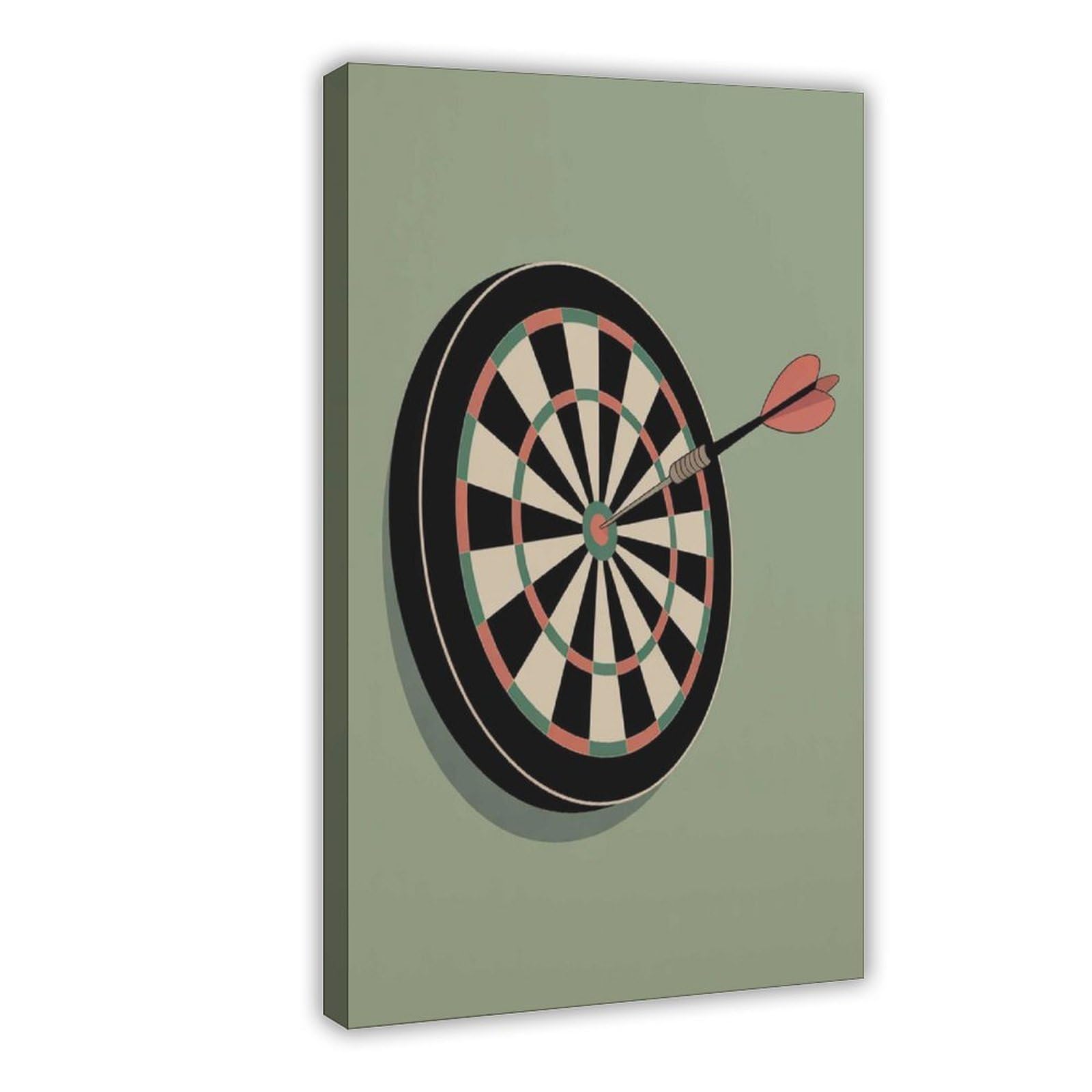 Qnvjqkdsi Frame Dartboard Poster, Vintage Minimalist Art (2) Canvas Poster Bedroom Decor Landscape Office Room Decor Gift 24" L X 36" W