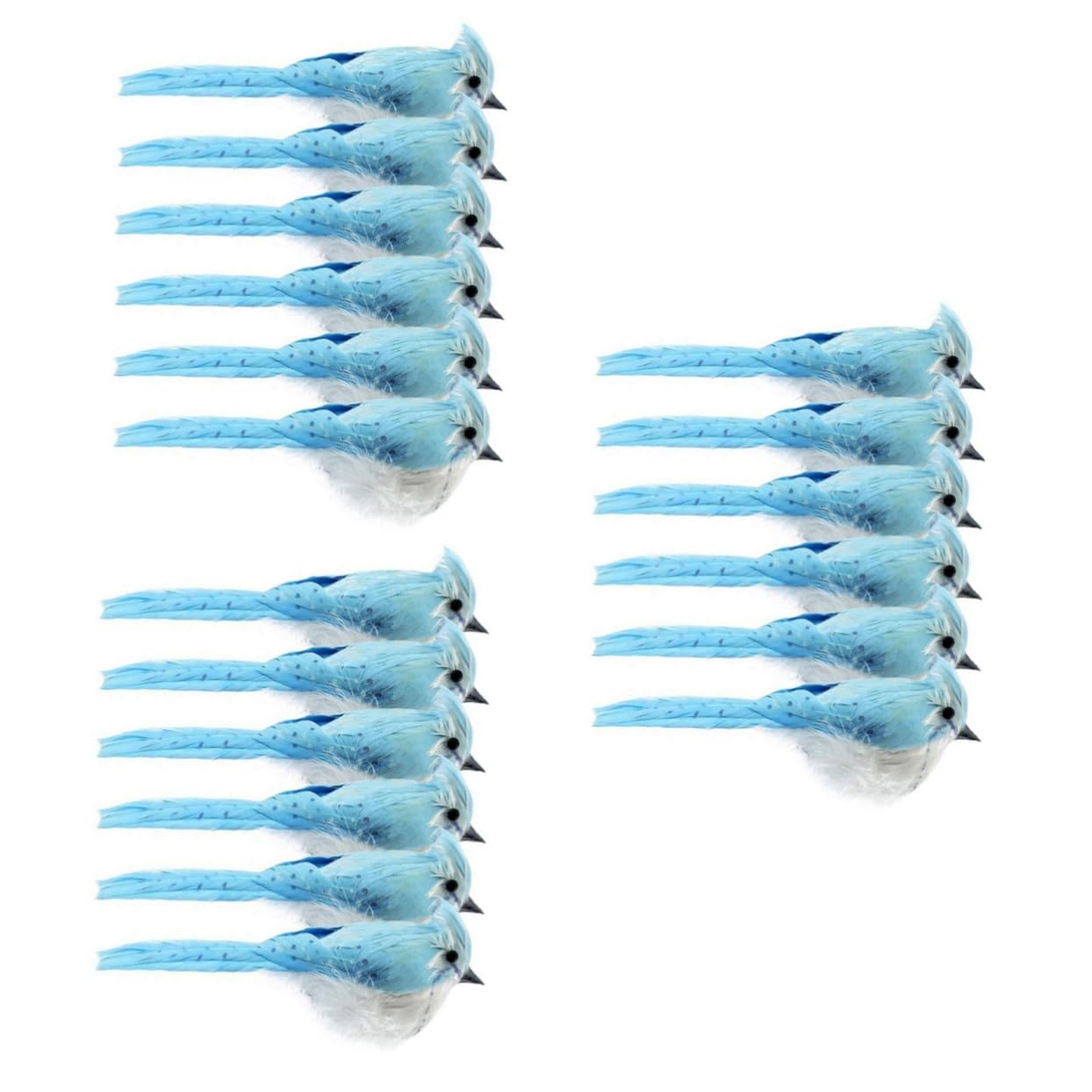 PRETYZOOM 3 Set Di Uccelli Artificiali Per Decorazioni Statuette Di Uccelli Da Giardino Realistiche Ornamenti 6 Pezzi * 3