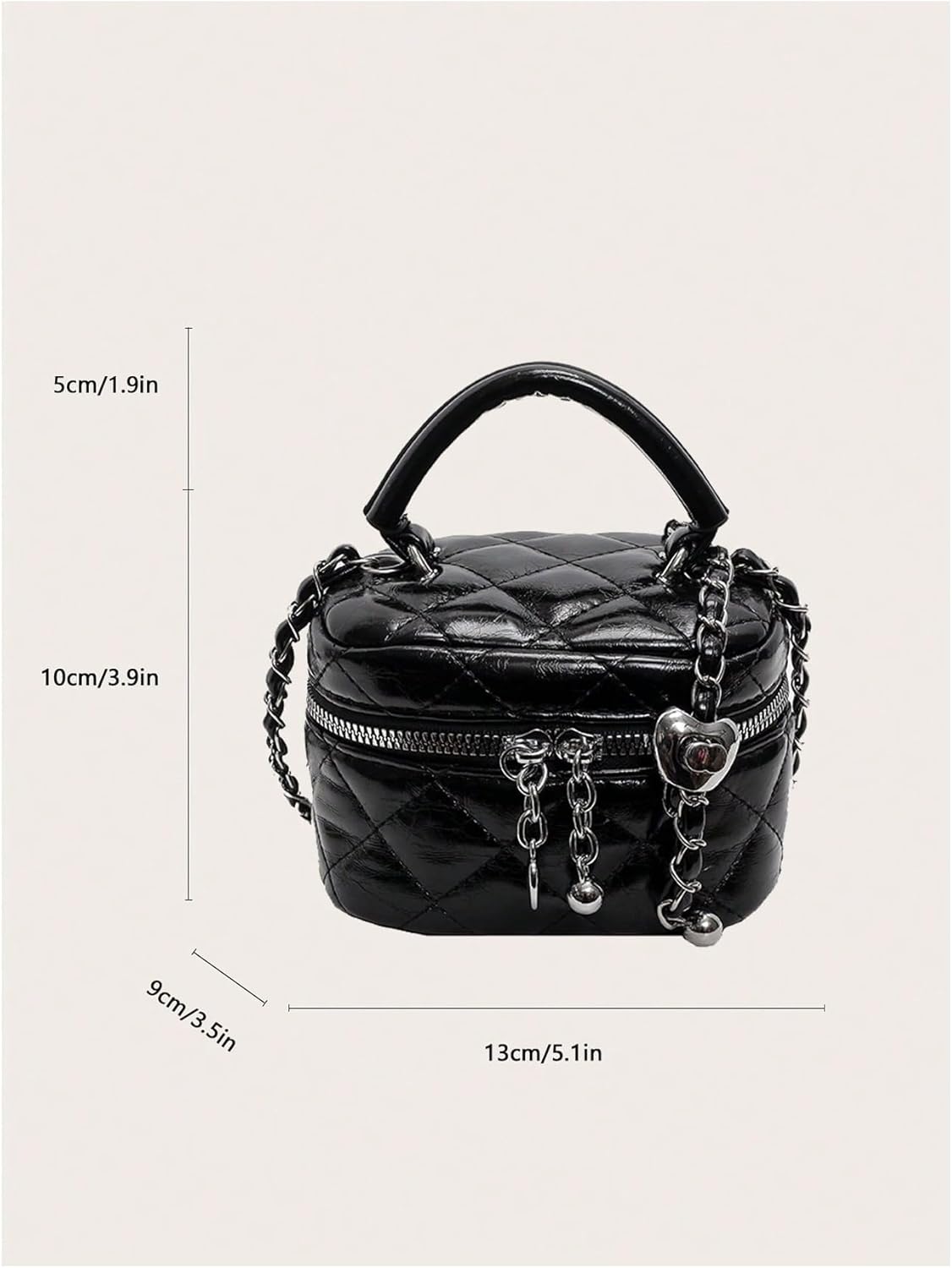 Women's Quilted Zipper Crossbody Handbags Y2K Top Handle Small Bucket Bags Designer Satchel Purses - Image 6