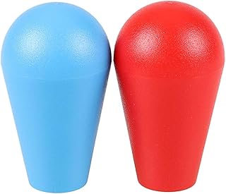 EG STARTS Arcade Joystick's Oval Balltop, Arcade Ellipse Topball Handle use for 2 Player Arcade Joystick DIY Kit Sanwa Joystick MAME Jamma Part (Red & Blue)