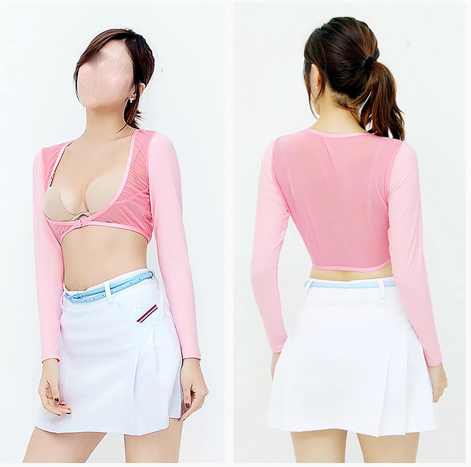 Summer Golf Arm Sleeves Sunscreen Clothes Lady's Cooling Shirt with Long Sleeve Sport Sun Shawl Cycling Volleyball Wear