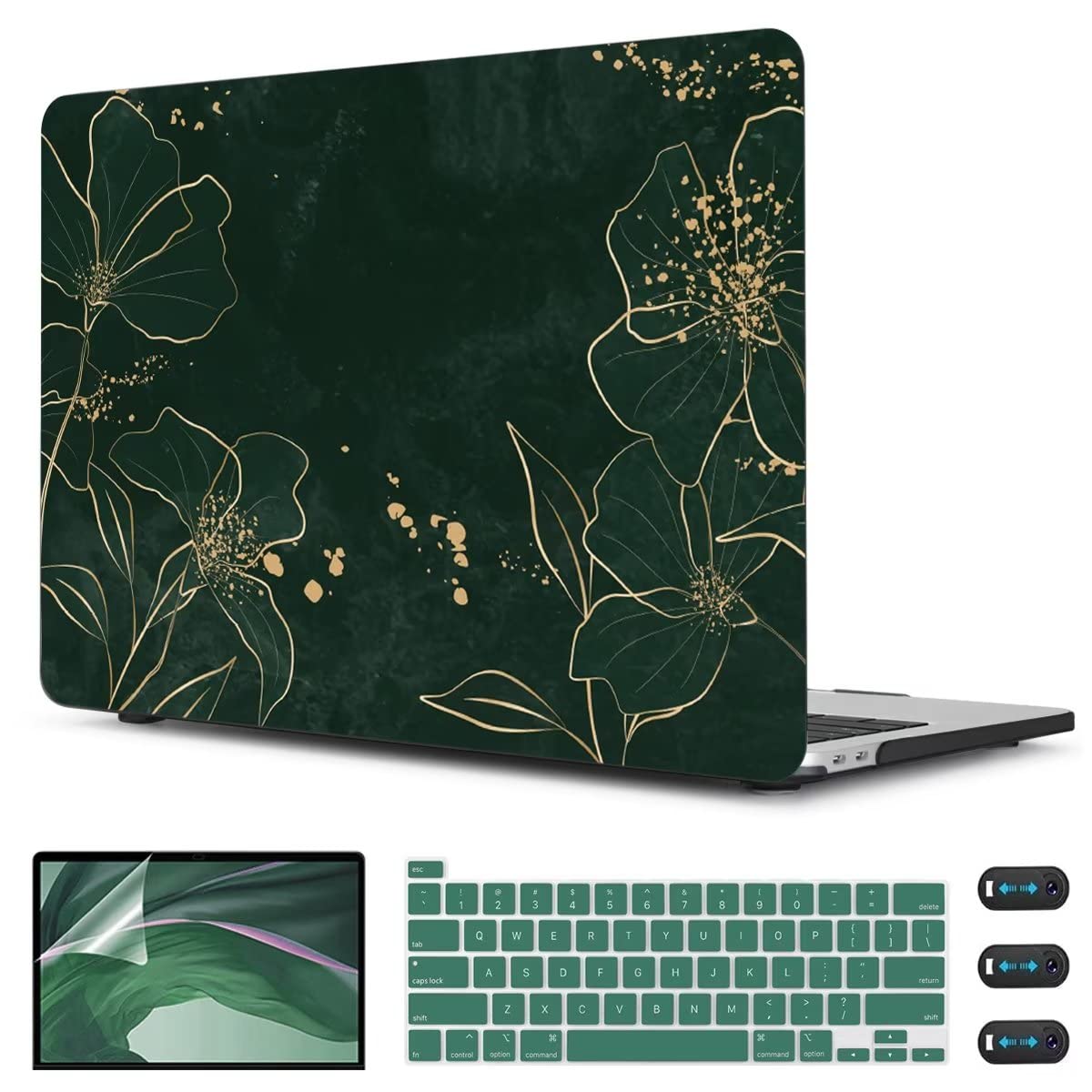 CISSOOK Case for MacBook Pro 13 Inch M2 M1 Chip A2338 A2251 A2289 Model 2025-2020, Hard Shell Case+ Keyboard Cover+ Screen Protector for MacBook Pro