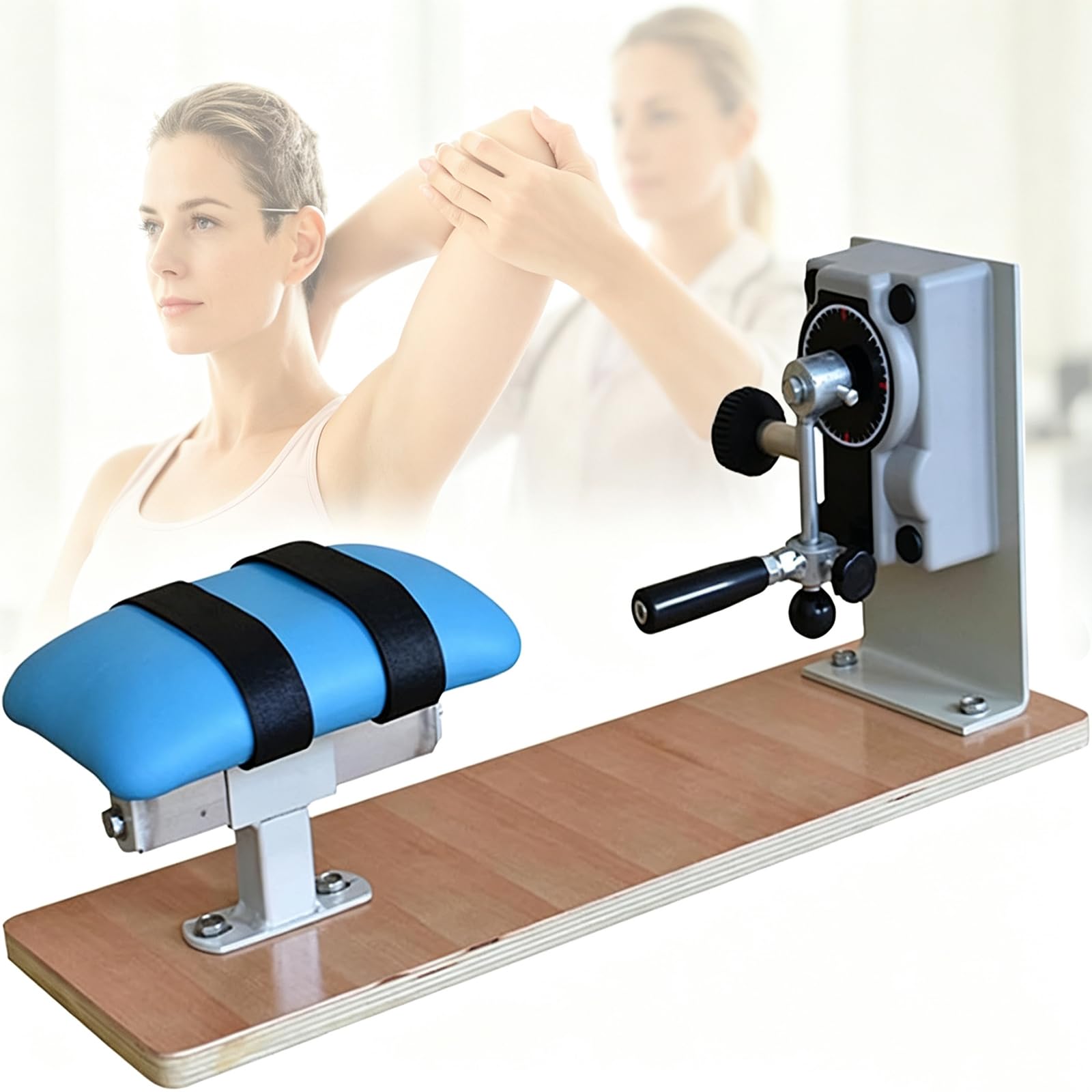 MObyat Equipo De Rehabilitación De Codo, Herramienta De Entrenamiento para La Rehabilitación De Extremidades Superiores, Brazo Basculante Ajustable De 0-11 Cm Y Almohadilla para Antebrazo De 0-7 Cm