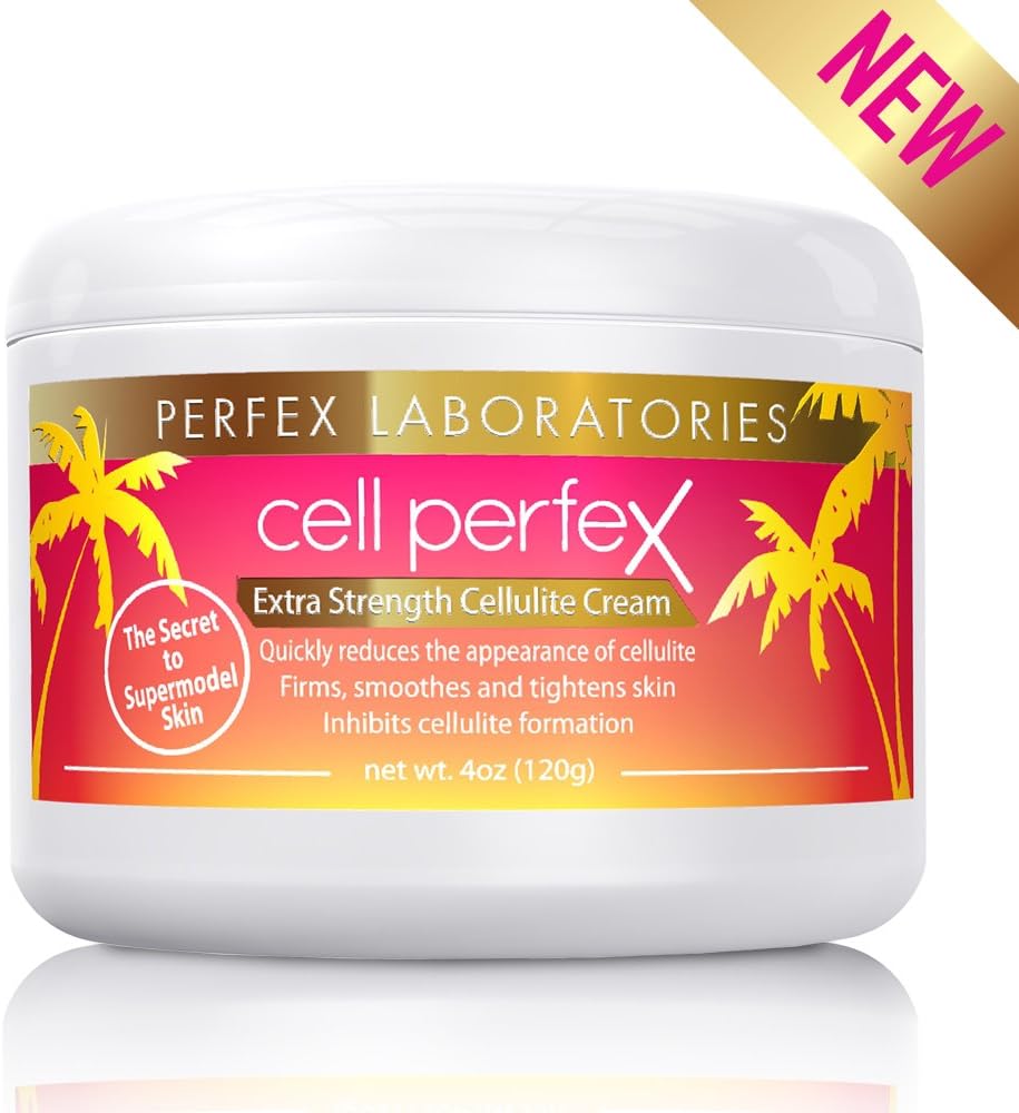 CELLULITE CREAM EXTRA STRENGTH - Cell Perfex Professional Strength Cellulite Cream | Clinically Proven | Quickly reduces the appearances & formation of cellulite | Smooths, tones & tightens the skin with visible results in 30 days | The HOLLYWOOD SECRET to smooth skin | #1 BESTSELLER used by SUPERMODELS, CELEBRITIES & BEAUTY QUEENS | Sells out fast!