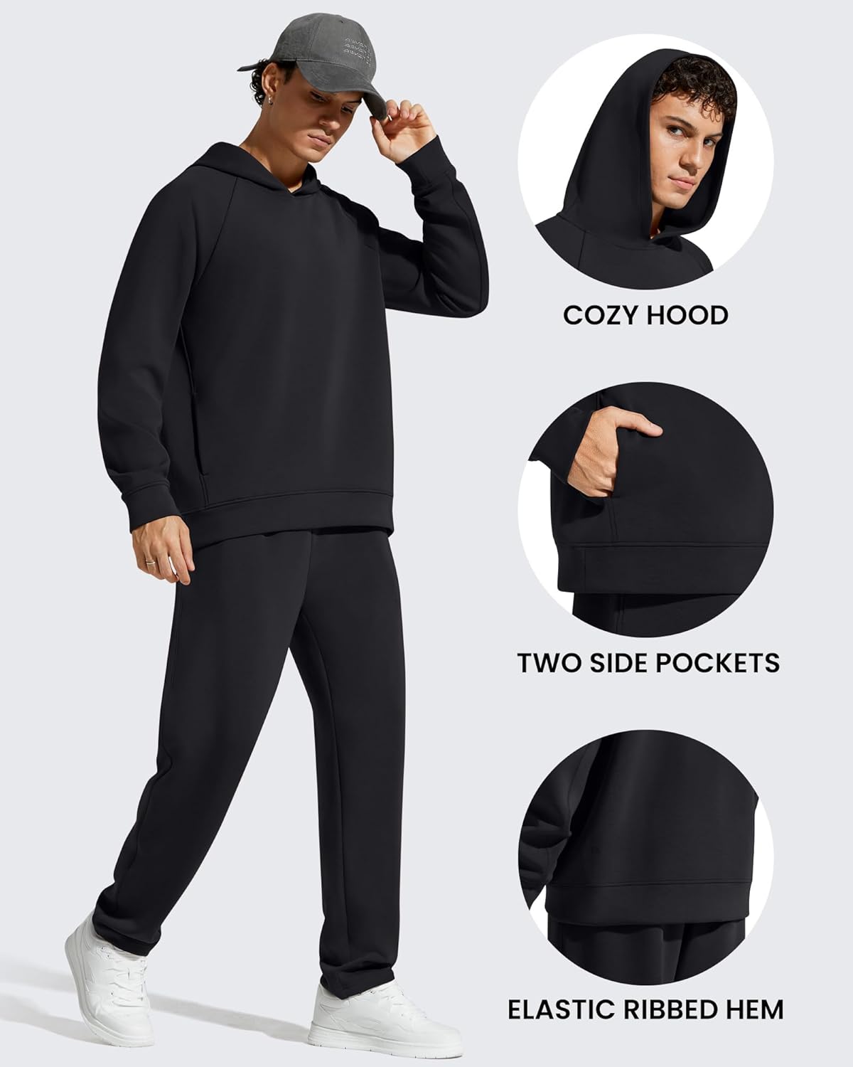 G4Free Smoofit Fleece Lined Hoodies Pullover for Men Warm Casual Fashion Sweatshirts with Pockets Fall Winter - Image 4