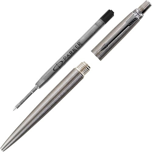 Miniatura 2 de Parker Jotter Pen de acero inoxidable punta media tinta negra