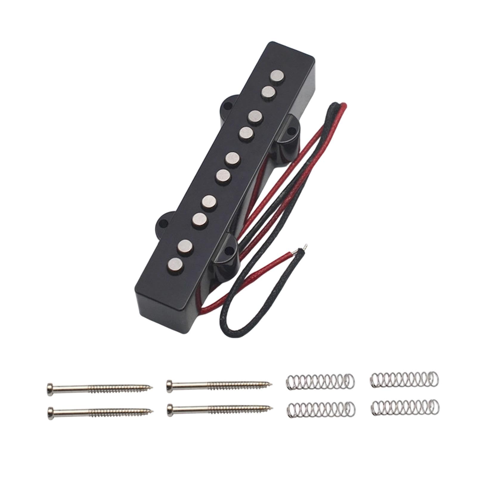 Single Coil Tonabnehmer für E Bass, Leichter, Tragbarer Und Robuster Ersatz Vorverstärker für Musikinstrumente, Schwarz, Brücke