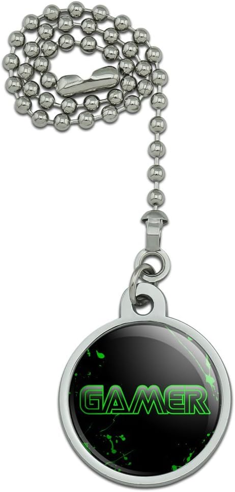 GRAPHICS & MORE Gamer Paint Splatter Gaming Geek Ceiling Fan and Light Pull Chain