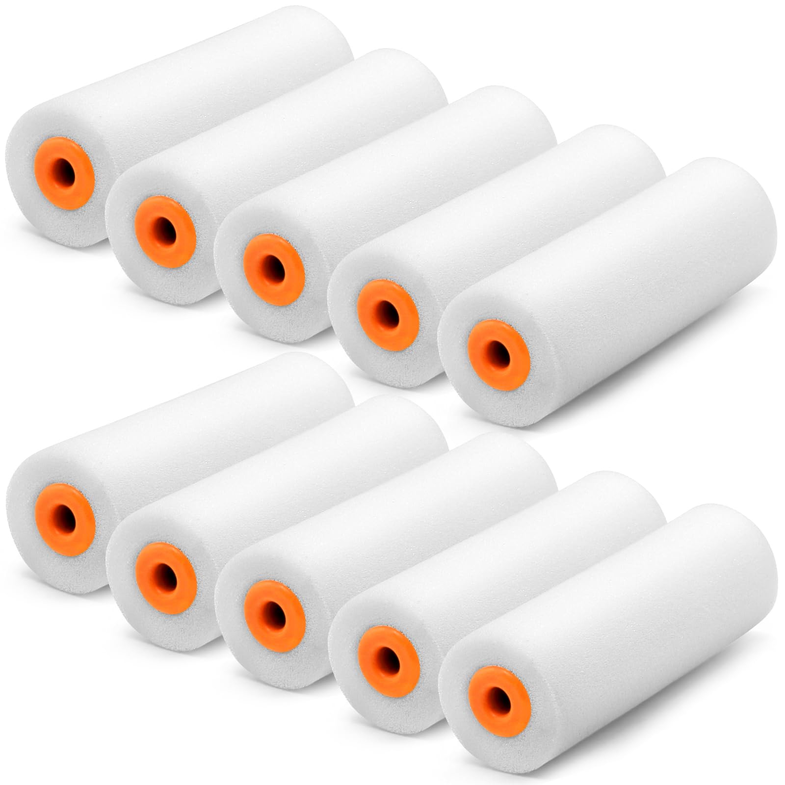 Pack De 15 Recambios De Rodillo De Espuma De 10 Cm Para Pintar Muebles, Puertas Y Superficies Lisas, De Alta Densidad