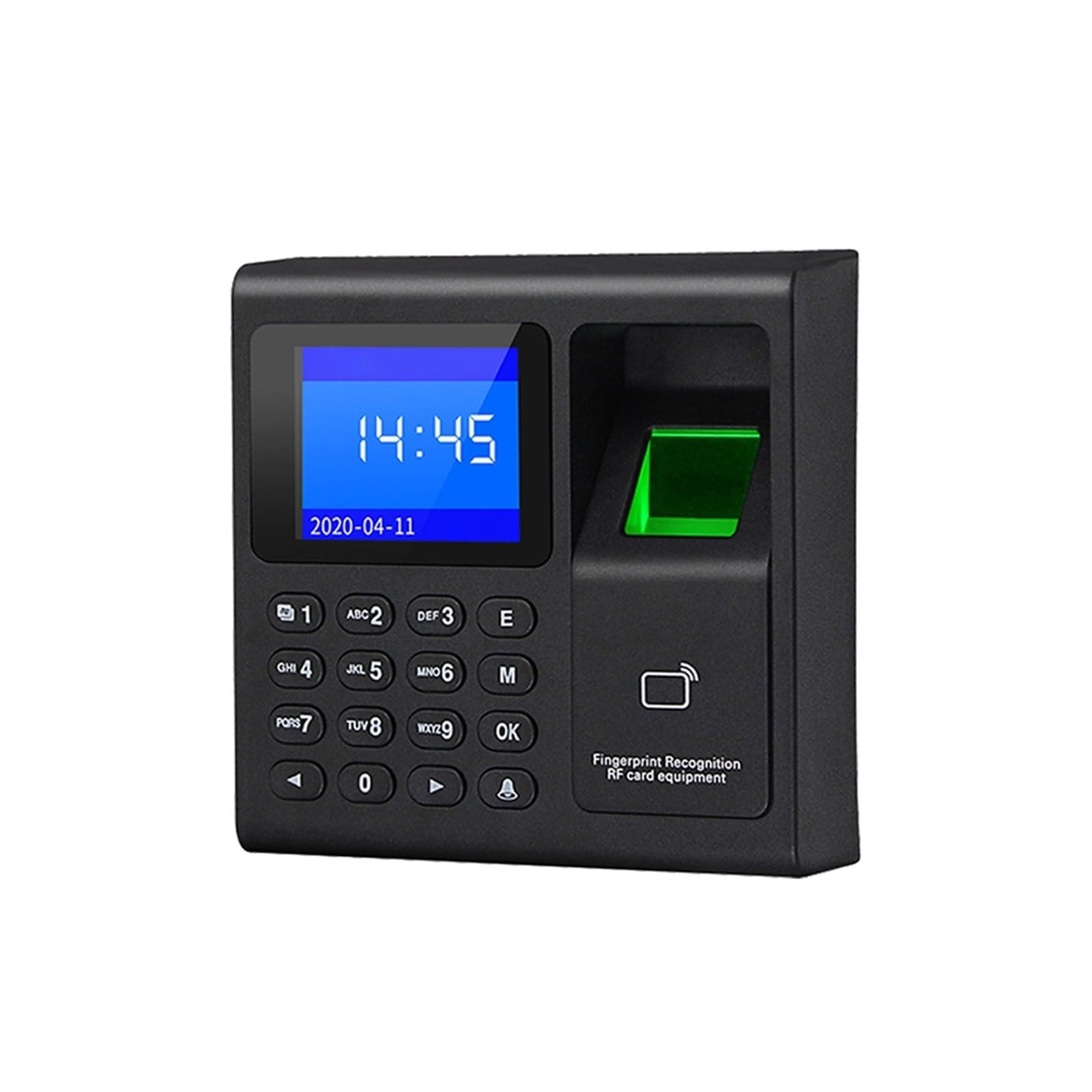 Orologio marcatempo, di controllo accessi RFID con scanner biometrico for impronte digitali, 1000 utenti, registratore presenze USB for ufficio fabbrica