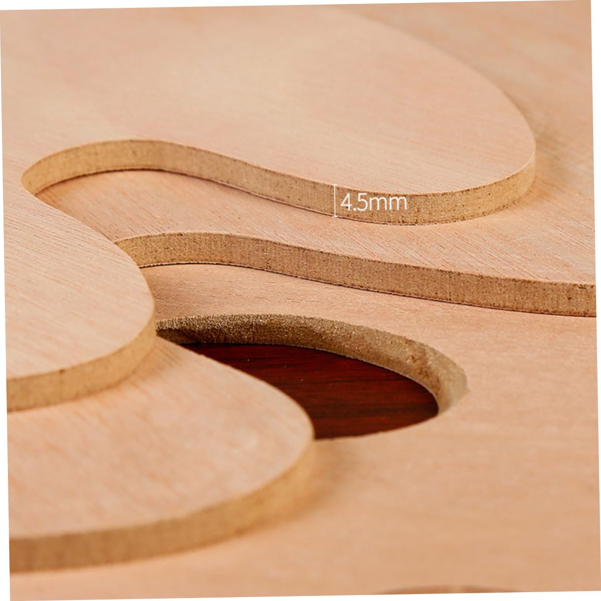 DOITOOL 1PC Art Paint Board Portable Oval Wooden Mixing Tray for Acrylic Oil Painting Lightweight Palette for School and Home Use Artists