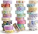 30 Rolls Gold Foil Washi Tape - 15mm Wide Japanese Masking Tape for Scrapbook, Bullet Journal, Planner, Arts & Crafts