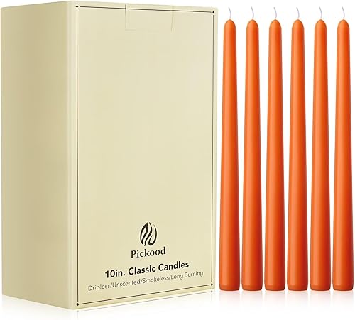 Miniatura 25 de Velas cónicas largas de 10 pulgadas sin aroma y sin goteo de 30 unidades, paquete a granel - Velas cónicas blancas a granel, perfectas para bodas