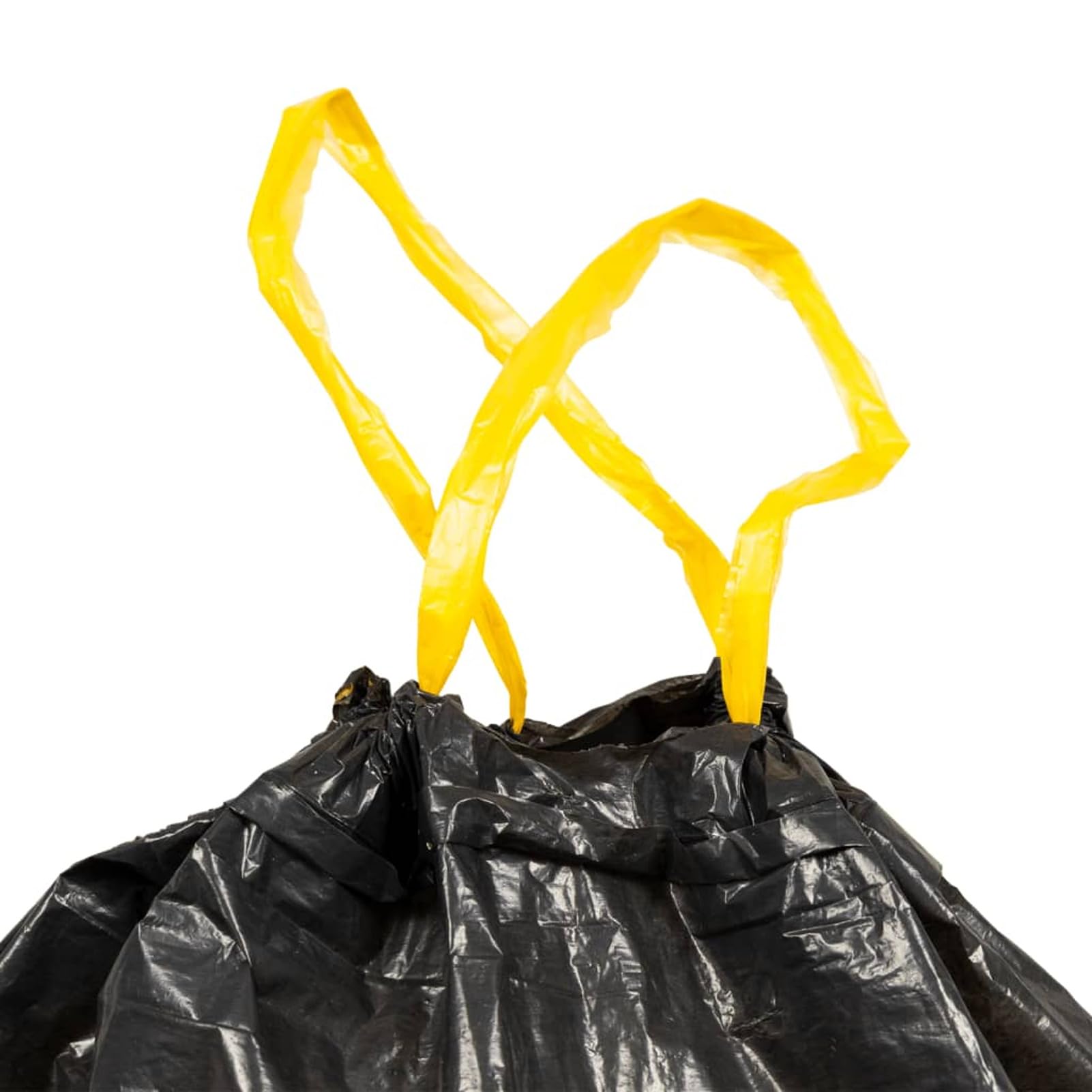 Homgoday Bolsas de Basura con Cierre de cordón 250 Unidades Negras 120 l Bolsas de Basura