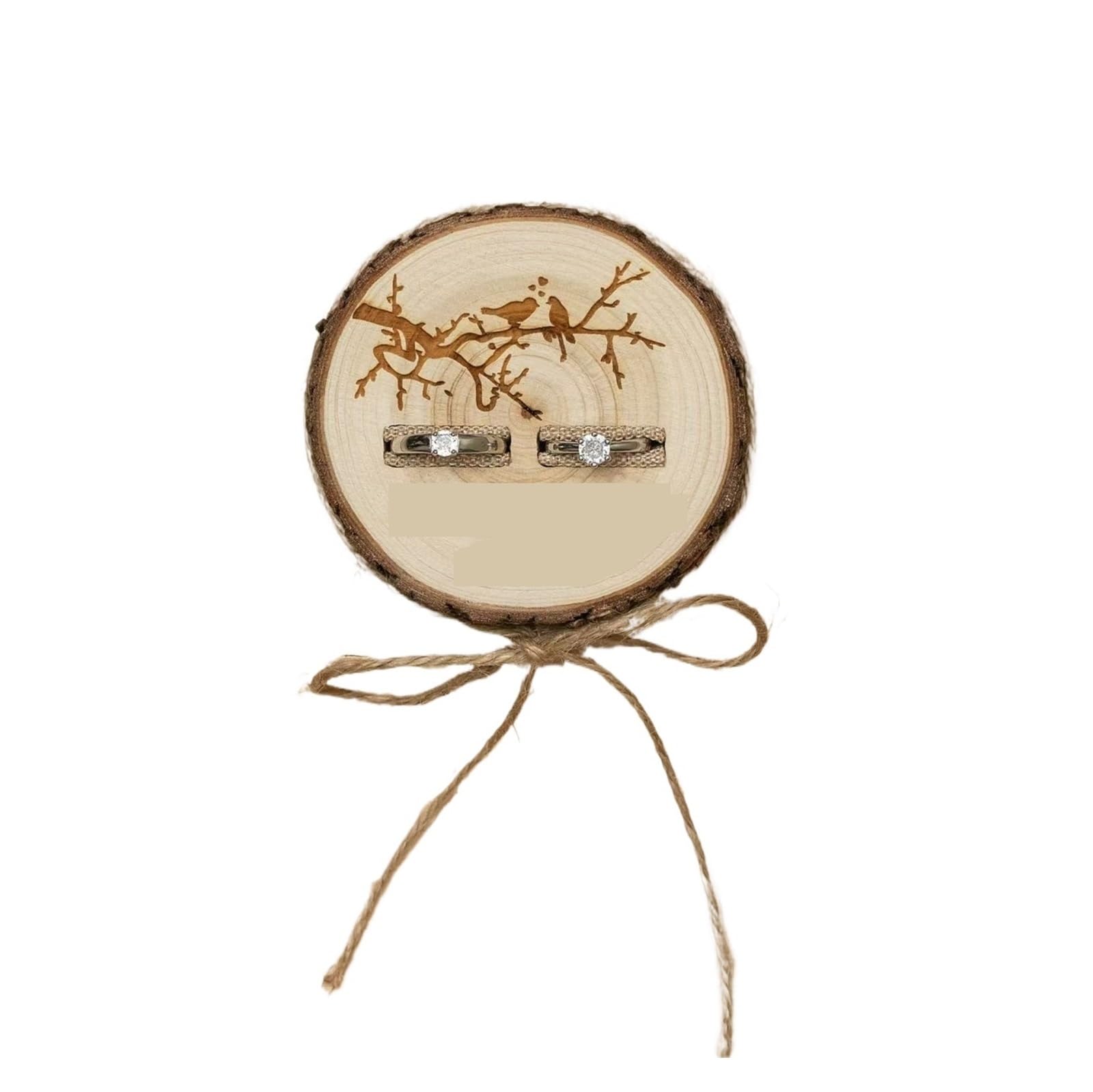 WWYYZAYC Wooden Wedding Rings Box Proposal Ringbox Engagement Ring(Color-02)